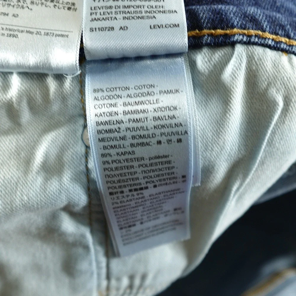 Levi's Jeans Mens 40x30 Blue‎ 559 Relaxed Straight Leg Stretch Medium Wash